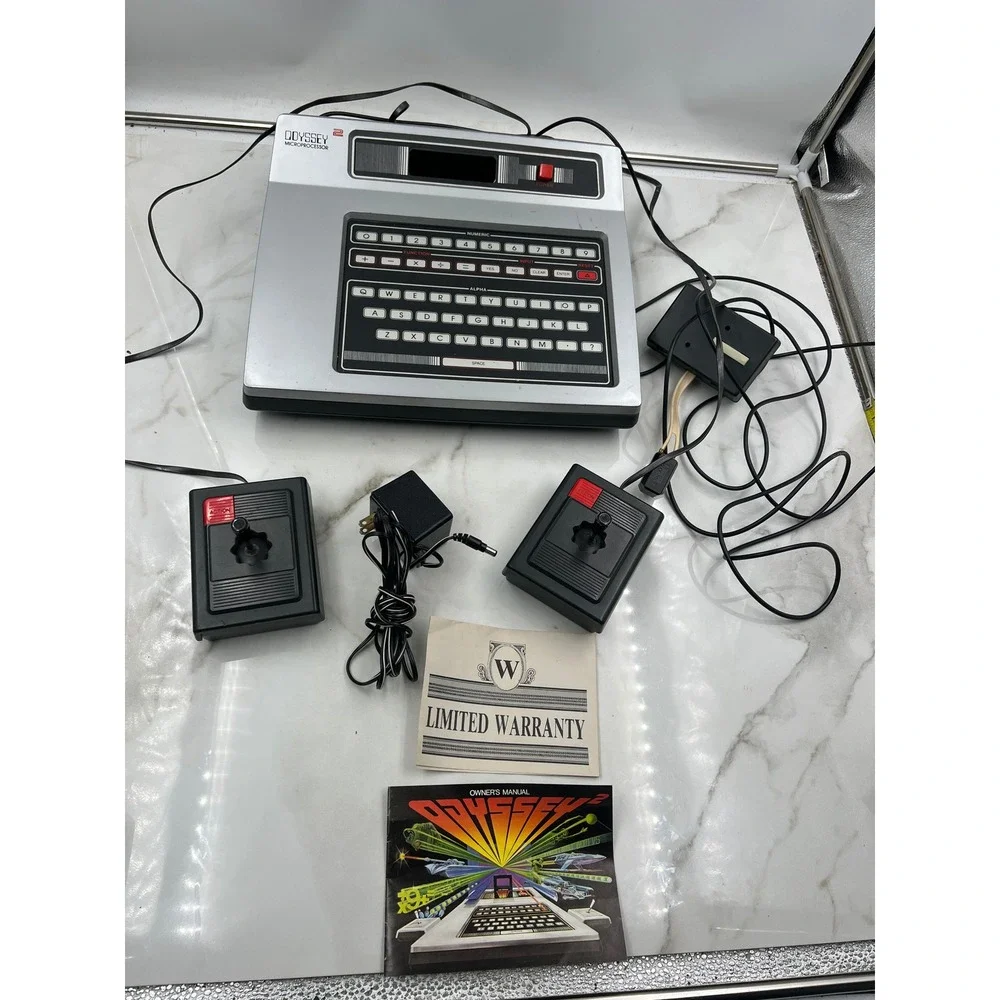 Vintage Magnavox Odyssey 2 Video Game System Console with Box and Joysticks